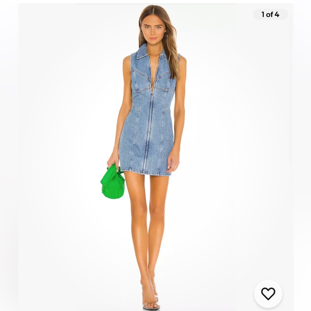 Denim Zip-Front Dress